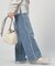 バックナンバー 脇フリンジデニムワイドパンツ