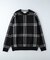 プラスワン 【BENRY】チェック柄クルーネックニット