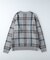 プラスワン 【BENRY】チェック柄クルーネックニット