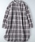 バックナンバー ライトポプリン長袖チェックワンピース