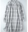 バックナンバー ライトポプリン長袖チェックワンピース