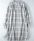 バックナンバー ライトポプリン長袖チェックワンピース