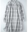 バックナンバー ライトポプリン長袖チェックワンピース