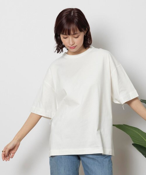 ロゴ ニットTシャツ 半袖 クルーネック ゆったり カジュアル セール】メッシュ編みルーズサイズクルーネック半袖Tシャツ
