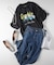 ハニーサックルローズ アシッド加工プリントＴシャツ
