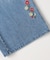 ヴィヴィアンブルー デニム刺繍ワイドパンツ