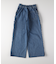 ヴィヴィアンブルー デニムサイドフリルワイドパンツ