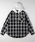 バックナンバー フード付きチェックシャツ
