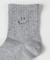ベーシックソックス Ｑスマイル刺繍ソックス