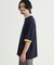 リファービッシュ 袖バイカラー配色ジャガードニットＴシャツ