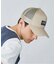 KANGOL SMU Label Trucker Mesh Cap  BEIGE