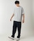 【接触冷感】細ボーダーセミワイドシルエットカットソー