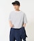 【接触冷感】細ボーダーセミワイドシルエットカットソー