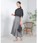 【洗える/イージーケア/接触冷感/毛玉になりにくい】シアーフレアスカート