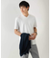 【接触冷感/UVカット/毛玉になりにくい】シルケットスムースVネックカットソー