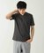 【接触冷感/UVカット/毛玉になりにくい】シルケットスムースVネックカットソー