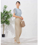 【洗える】ベルト付きストレートパンツ