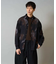 【イージーケア/シワになりにくい】ペインター柄ワイドシルエットシャツ【洗濯機で洗える/ストレッチ】