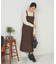 【洗える】Iラインサスペンダー付きジャンスカ