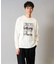 【綿100％】フォトプリントワイドシルエットカットソー　ロンT