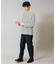 【イージーケア】デニムライクストレッチセミルーズパンツ【洗濯機で洗える】