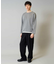 【イージーケア毛玉になりにくい】シャンブレーフェイクレイヤードカットソー【洗濯機で洗える】