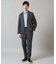 【イージーケア/ストレッチ】ツイルメランジプリントポンチジャケット【洗濯機で洗える】通勤/ビジネス〈ON/OFF SERIES〉