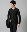 【雑誌MonoMax11月号掲載】針抜きジャカードＶネックＴシャツ【洗濯機で洗える/毛玉になりにくい】通勤/ビジネス/ジャケット〈ON/OFF SERIES〉
