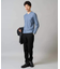 【雑誌MonoMax11月号掲載】針抜きジャカードＶネックＴシャツ【洗濯機で洗える/毛玉になりにくい】通勤/ビジネス/ジャケット〈ON/OFF SERIES〉