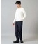 【雑誌MonoMax11月号掲載】針抜きジャカードＶネックＴシャツ【洗濯機で洗える/毛玉になりにくい】通勤/ビジネス/ジャケット〈ON/OFF SERIES〉