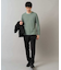 【イージーケア/毛玉になりにくい】ブロックリンクスジャカードクルーネックスマートＴシャツ【洗濯機で洗える】通勤/ビジネス/ジャケット〈ON/OFF SERIES