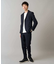 【イージーケア/毛玉になりにくい】ブロックリンクスジャカードクルーネックスマートＴシャツ【洗濯機で洗える】通勤/ビジネス/ジャケット〈ON/OFF SERIES