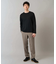 【イージーケア/毛玉になりにくい】ブロックリンクスジャカードクルーネックスマートＴシャツ【洗濯機で洗える】通勤/ビジネス/ジャケット〈ON/OFF SERIES