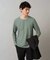 【イージーケア/毛玉になりにくい】ブロックリンクスジャカードクルーネックスマートＴシャツ【洗濯機で洗える】通勤/ビジネス/ジャケット〈ON/OFF SERIES
