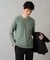 【イージーケア/毛玉になりにくい】ブロックリンクスジャカードクルーネックスマートＴシャツ【洗濯機で洗える】通勤/ビジネス/ジャケット〈ON/OFF SERIES