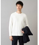 【イージーケア/毛玉になりにくい】ブロックリンクスジャカードクルーネックスマートＴシャツ【洗濯機で洗える】通勤/ビジネス/ジャケット〈ON/OFF SERIES