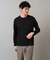 【イージーケア/毛玉になりにくい】ブロックリンクスジャカードクルーネックスマートＴシャツ【洗濯機で洗える】通勤/ビジネス/ジャケット〈ON/OFF SERIES
