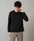 【イージーケア/毛玉になりにくい】ブロックリンクスジャカードクルーネックスマートＴシャツ【洗濯機で洗える】通勤/ビジネス/ジャケット〈ON/OFF SERIES