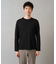 【イージーケア/毛玉になりにくい】ブロックリンクスジャカードクルーネックスマートＴシャツ【洗濯機で洗える】通勤/ビジネス/ジャケット〈ON/OFF SERIES
