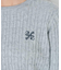 ワンポイント刺繍ケーブルニット
