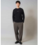 【イージーケア/シワになりにくい】ツイードストレッチワンタックワイドイージースラックス【洗濯機で洗える】