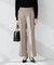 【マシンウォッシャブル】ツイード調ストレートパンツ