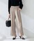 【マシンウォッシャブル】ツイード調ストレートパンツ