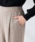 【マシンウォッシャブル】ツイード調ストレートパンツ