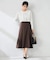 【洗える/イージーケア/ストレッチ】パウダーツイルフレアスカート