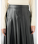 【洗える】レザープリーツスカート