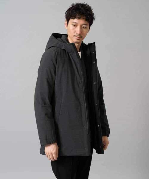 雑誌MonoMax12月号掲載】ラミネートダウンフードコート【軽量/撥水