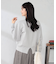 クロップドスウェットライクニット