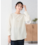 ノーカラーカフスブラウス