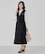 【洗える/ストレッチ/セットアップ対応】ダブルクロスロングジレワンピース